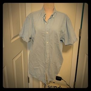Short sleeve casual men's button down